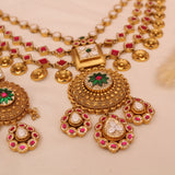 Antique Swarovski Long Layered Necklace Set