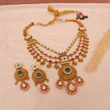 Antique Swarovski Long Layered Necklace Set