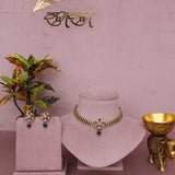 Antique Chandan Patta Choker Necklace set