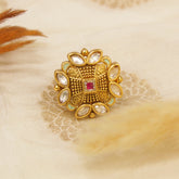 Antique Gold Heritage Swarovski Finger Ring