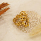 Antique Gold Heritage Swarovski Finger Ring