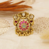 Antique Gold Heritage Swarovski Finger Ring