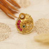Antique Gold Kundan Finger Ring
