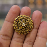 Antique Gold Matt Finger Ring