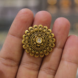 Antique Gold Matt Finger Ring