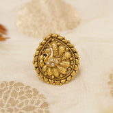Antique Gold Matt Finger Ring