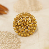 Antique Gold Matt Finger Ring