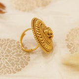 Antique Gold Matt Finger Ring