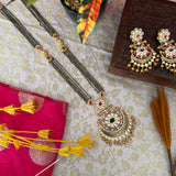Kundan Long Mangalsutra Set