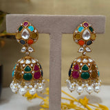 Navratna Kundan Jhumka Earring