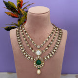 Premium Kundan Layer Necklace Set