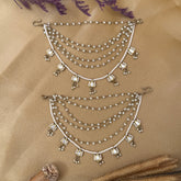 5 line earchain antique kundan earchain matil