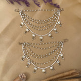 5 line earchain antique kundan earchain matil