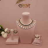 moissanite kundan necklace set