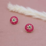 ruby studs tops earring