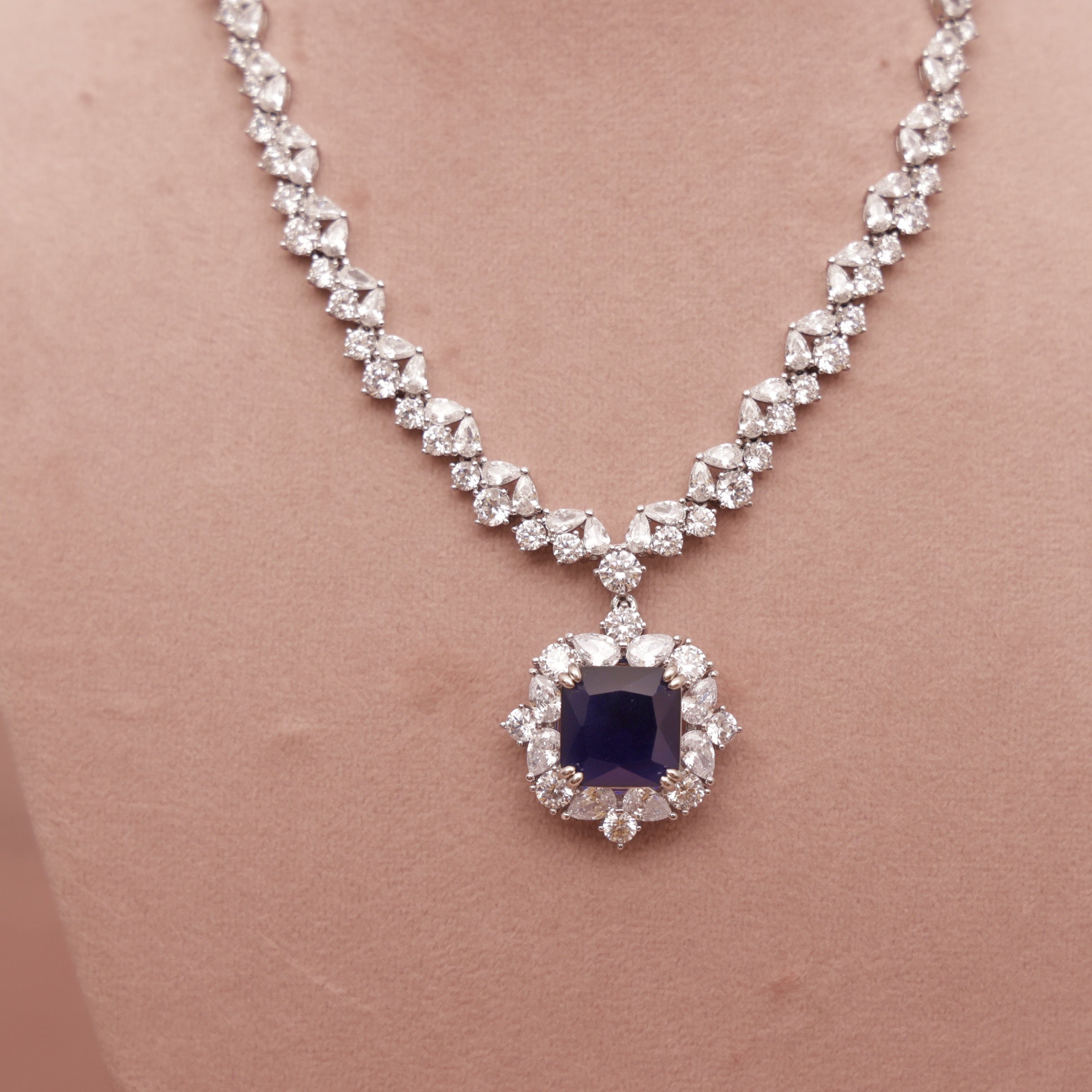 CZ Diamond  Necklace set
