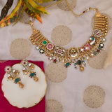 Fusion Pachi Kundan Necklace Set