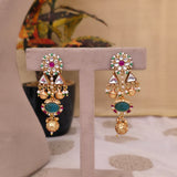 Fusion Pachi Kundan Necklace Set