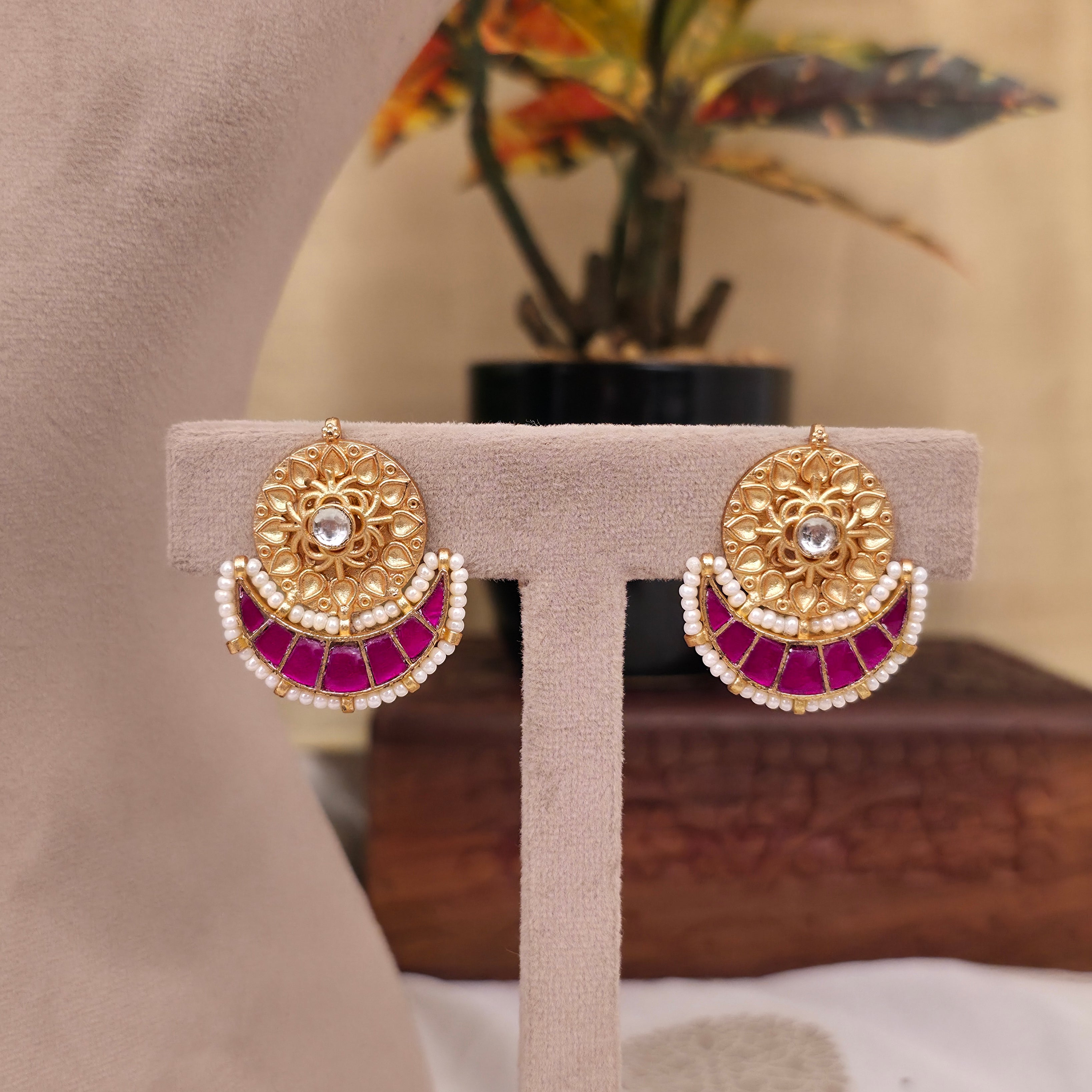 Fusion Pachi Kundan Necklace Set
