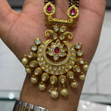 Antique Kundan 36 Inch Long Mangalsutra