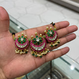 Pachhi Kundan With Cylinder Mala36 Inch Long Mangalsutra