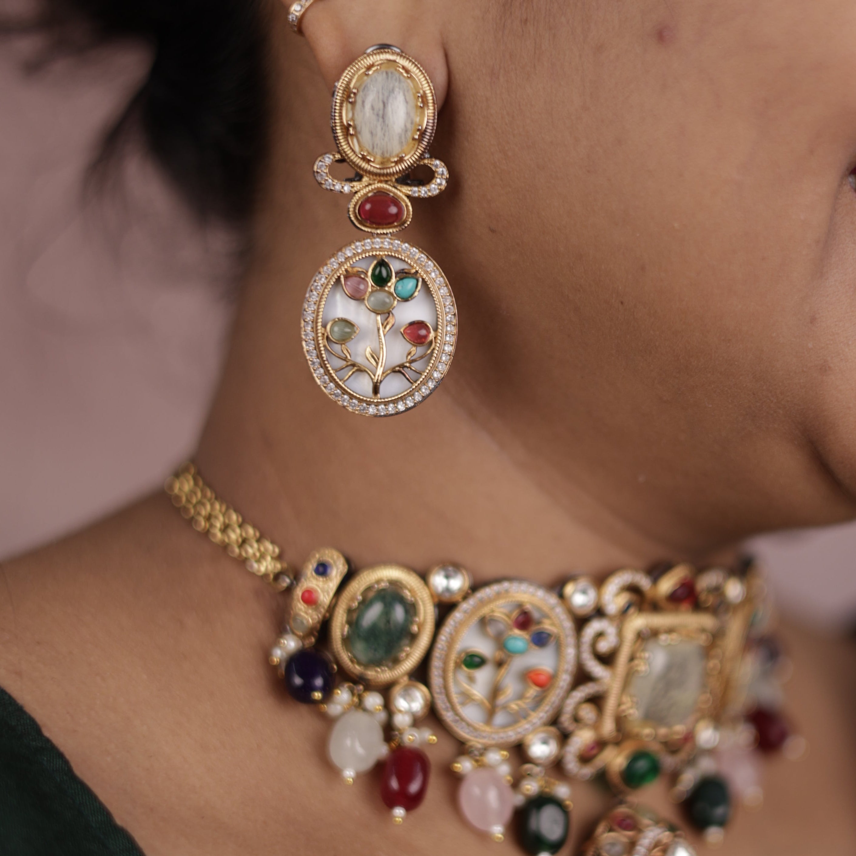 Heritage Sabyasachi Inspired Choker Necklace Set