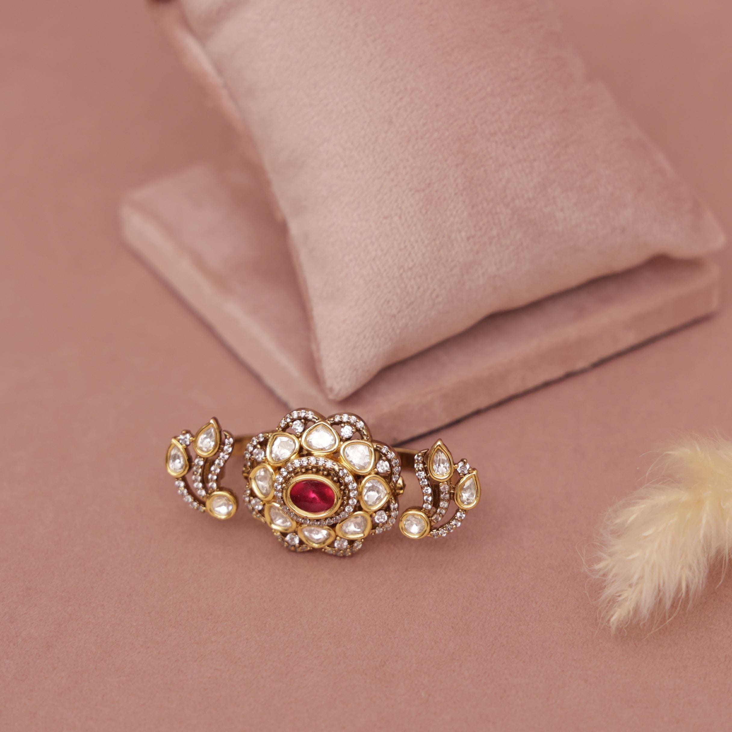 Kundan Finger Ring