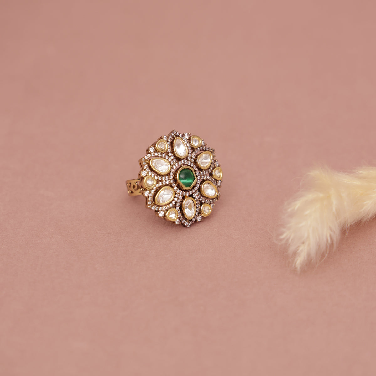Kundan Finger Ring