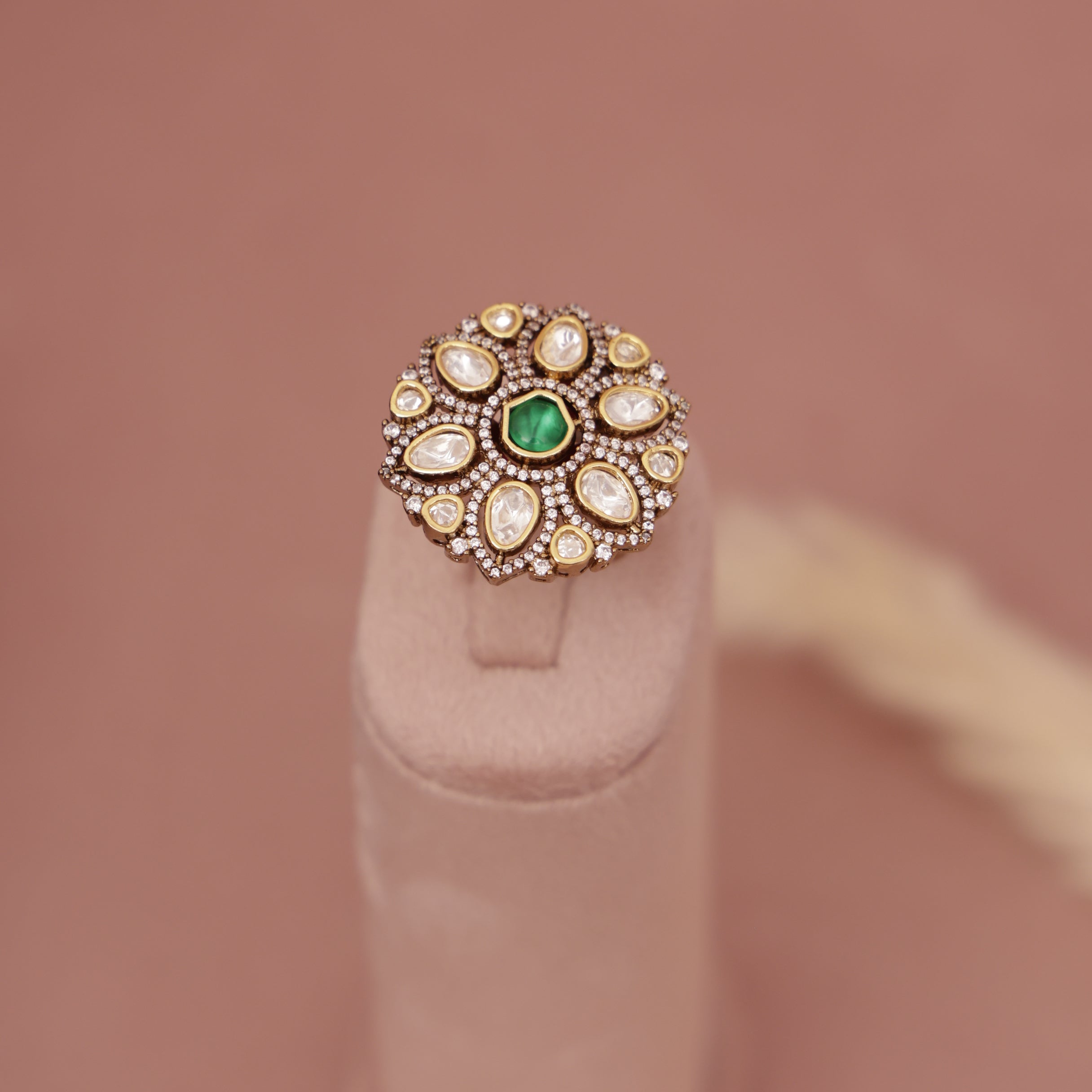 Kundan Finger Ring