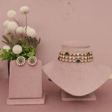 Moissanite Kundan Choker Necklace Set