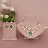 Premium Moissanite Kundan Necklace Set