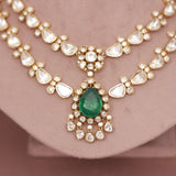 Premium Moissanite Kundan Necklace Set
