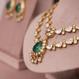 Premium Moissanite Kundan Necklace Set