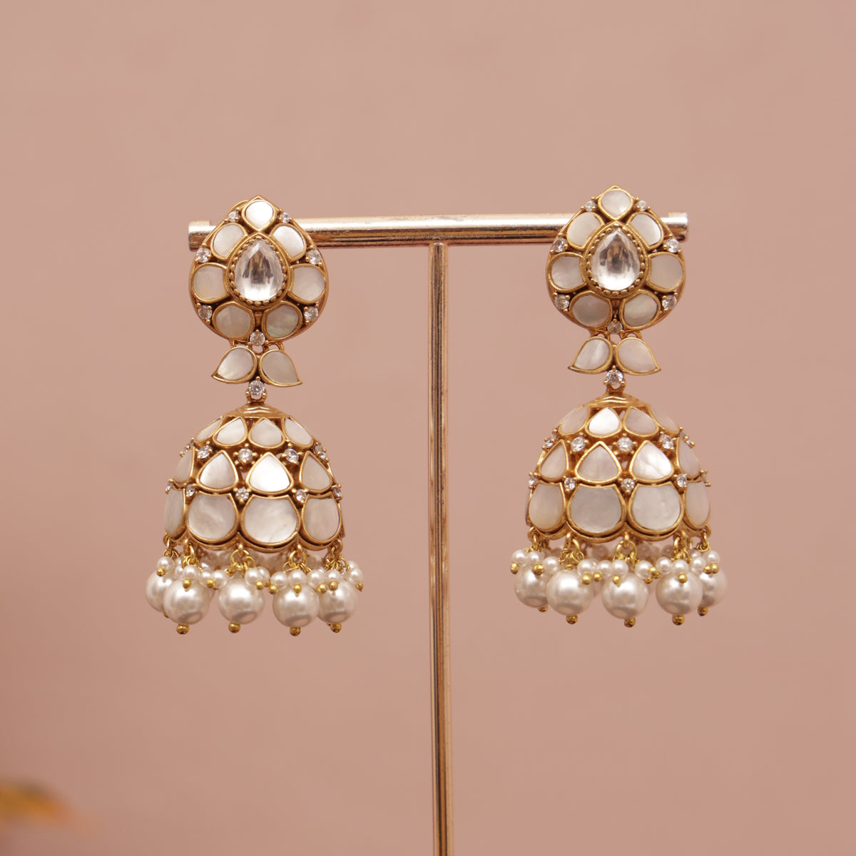 Premium MOP Kundan Earring