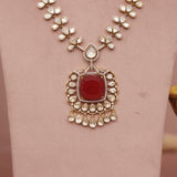 Premium Moissanite Kundan Necklace Set
