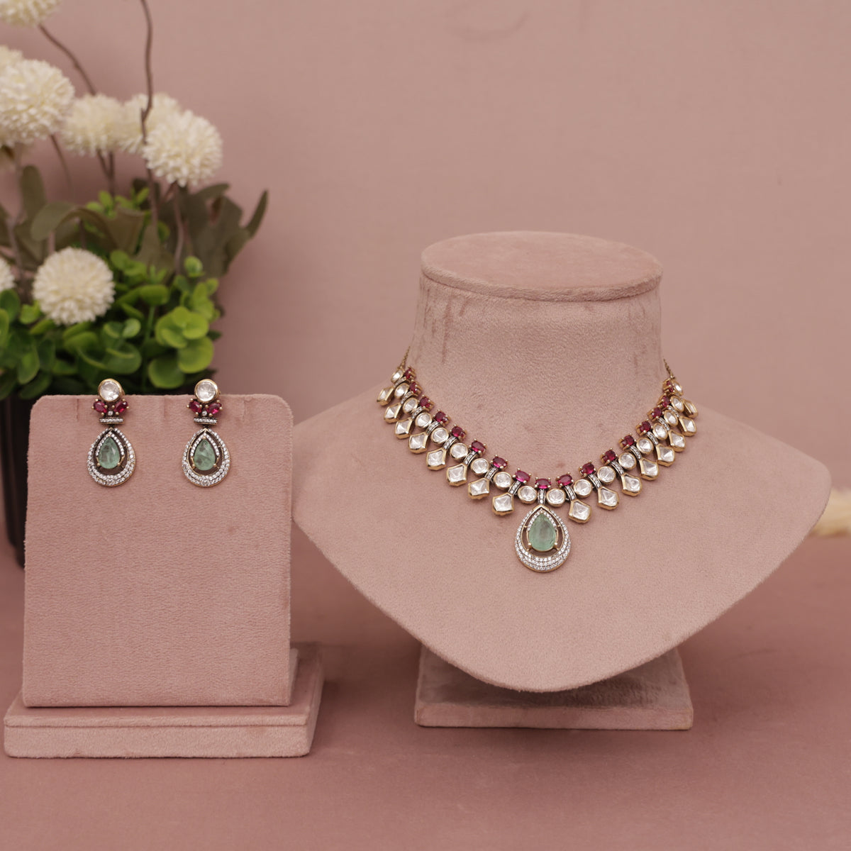 Premium Kundan Necklace Set