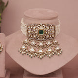 Premium Kundan Choker Necklace Set