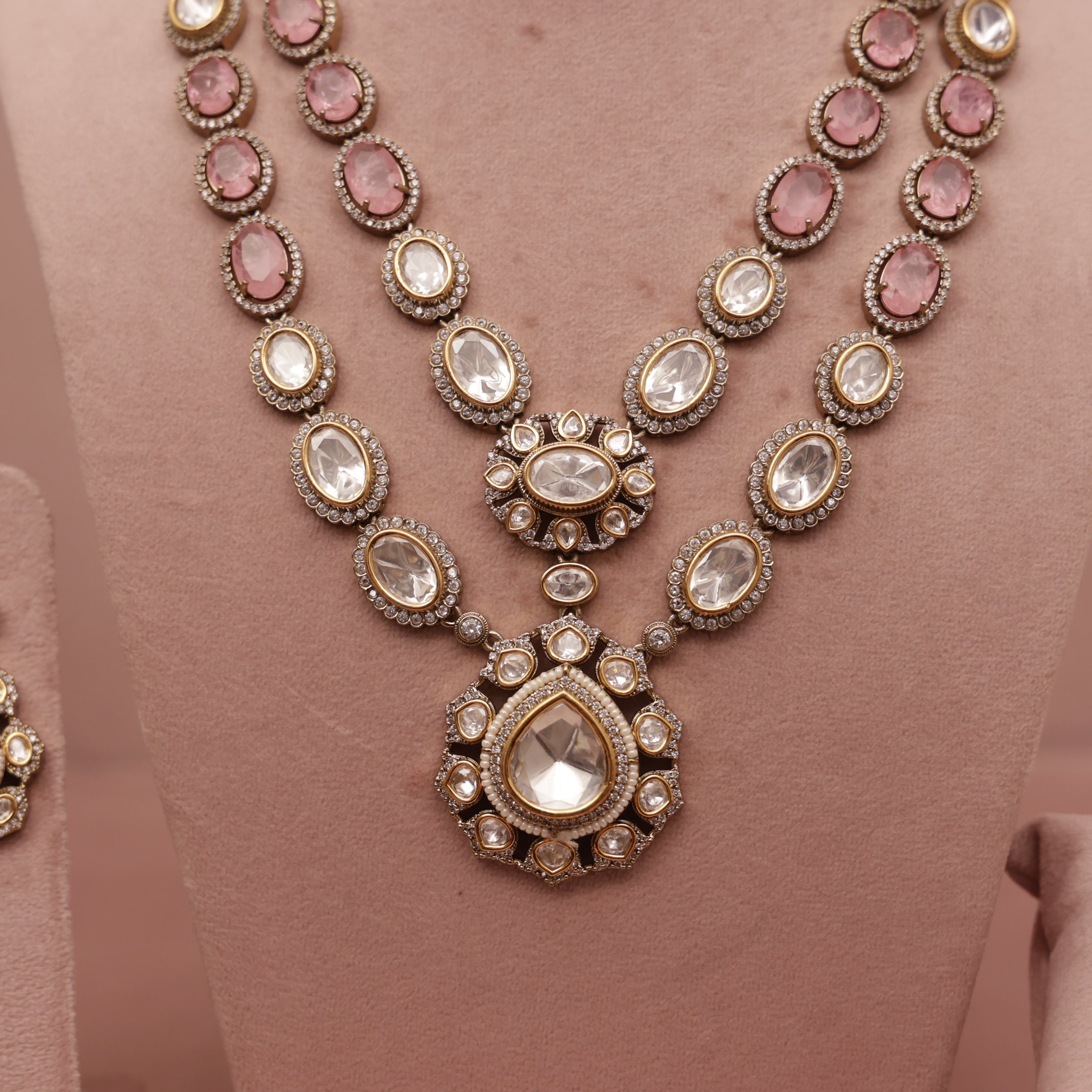 Premium Kundan Layer Necklace Set