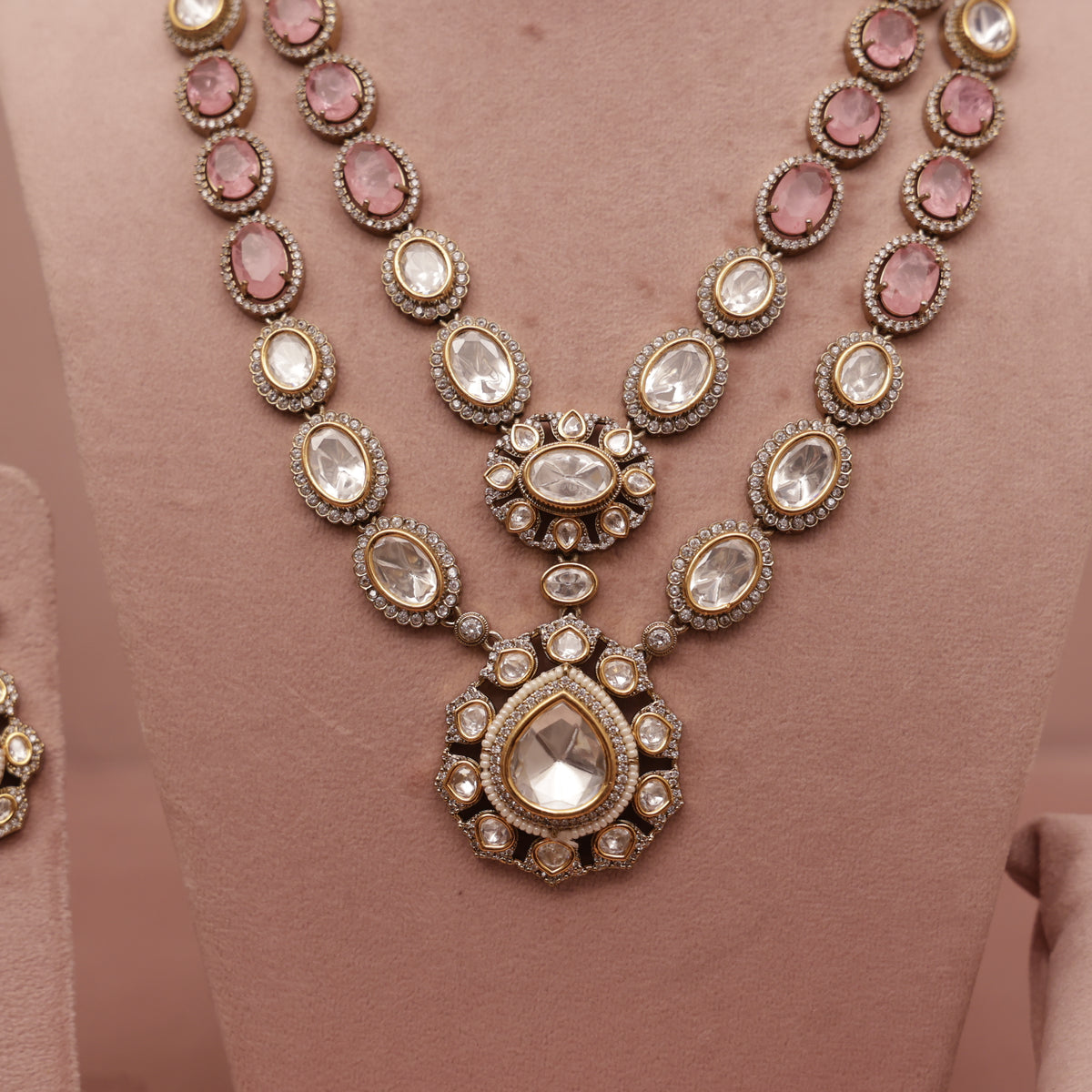 Premium Kundan Layer Necklace Set