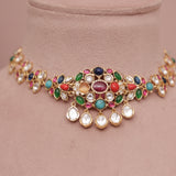 Premium Kundan Choker Necklace Set