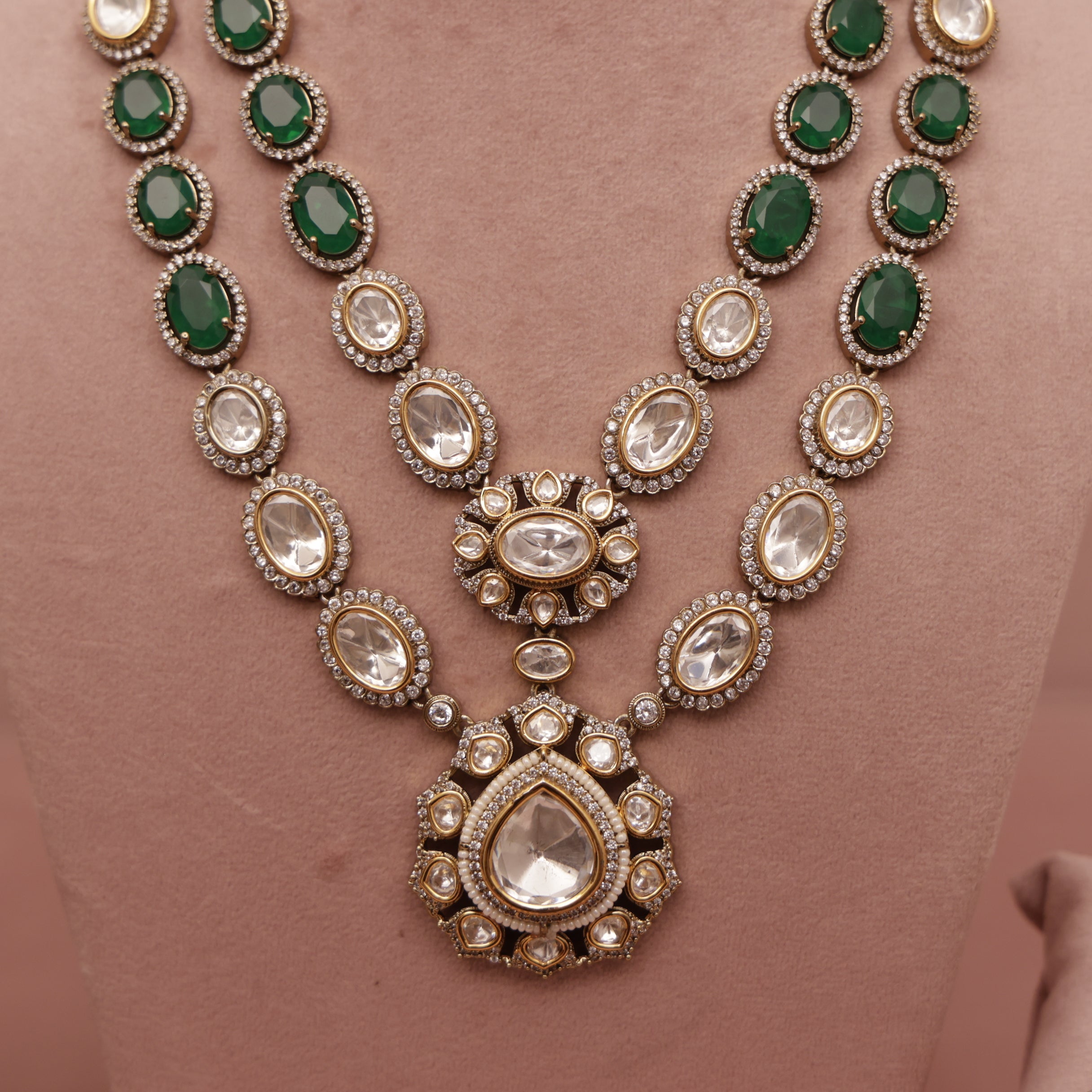 Premium Kundan Layer Necklace Set