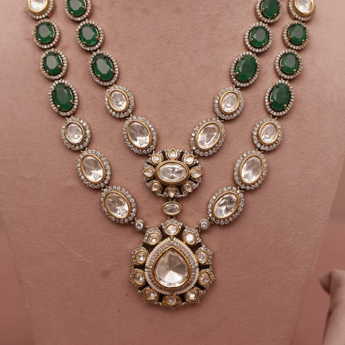 Premium Kundan Layer Necklace Set