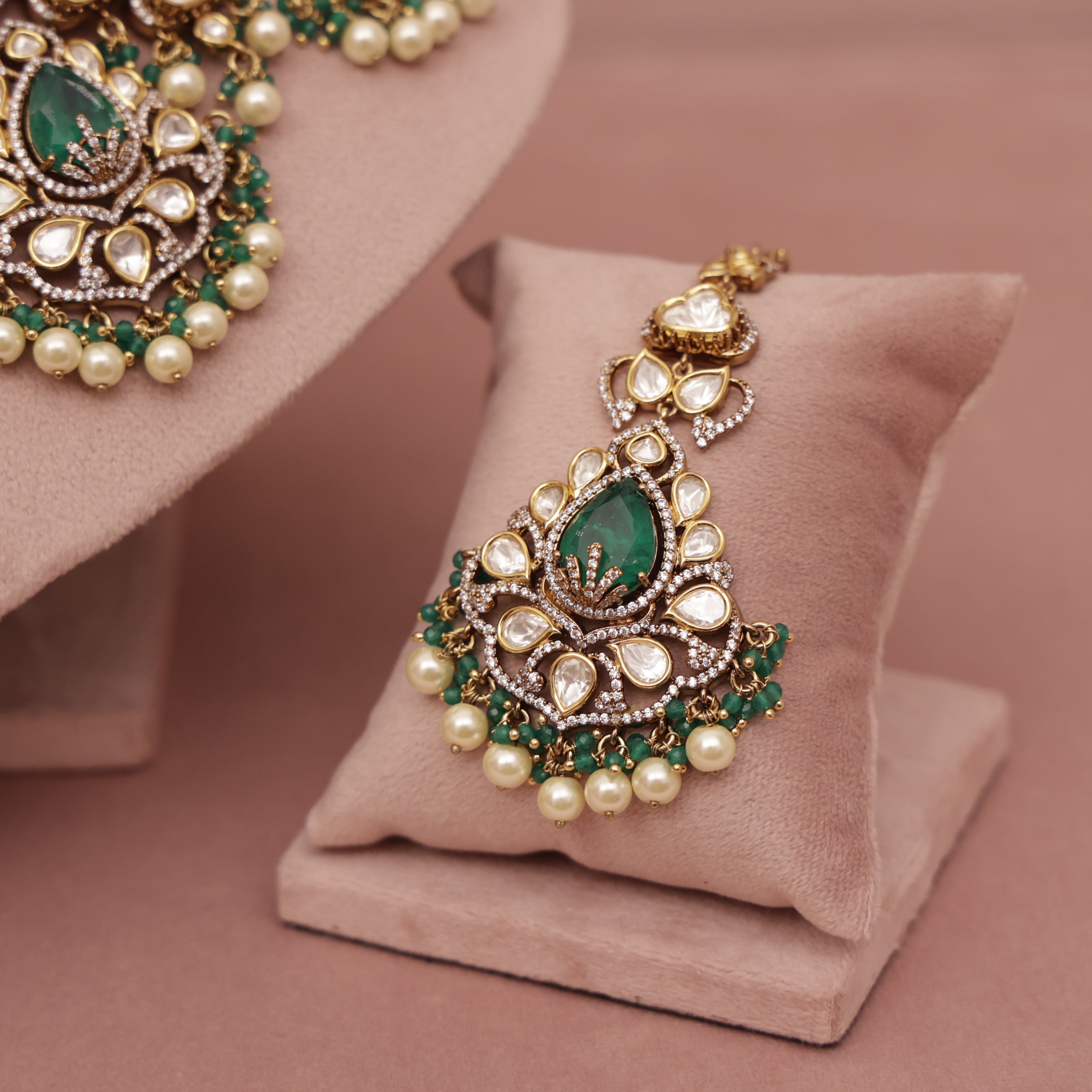 Premium Polki Kundan Bridal Necklace Set