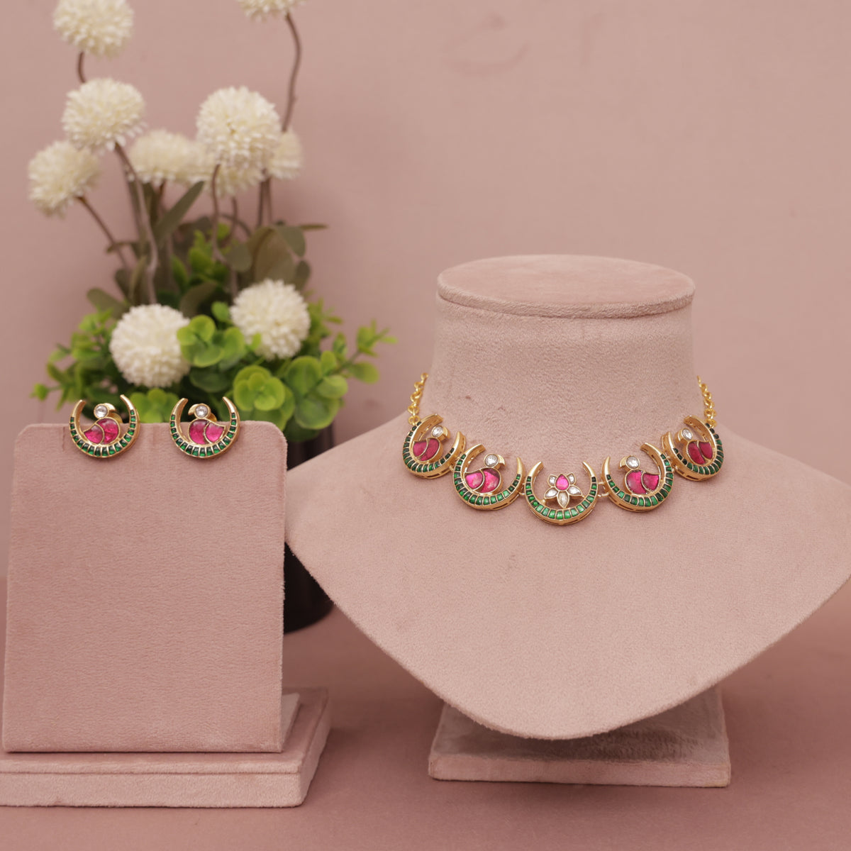Premium Kundan Choker Necklace Set