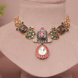 Premium Fusion Kundan Necklace Set