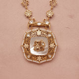 Antique Heritage MOP Lariat Necklace set