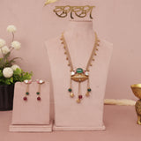 Antique Kundan Lariat Necklace Set