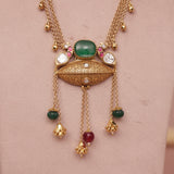 Antique Kundan Lariat Necklace Set