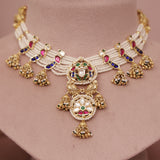Heritage Pachih Kundan Pearl Necklace set