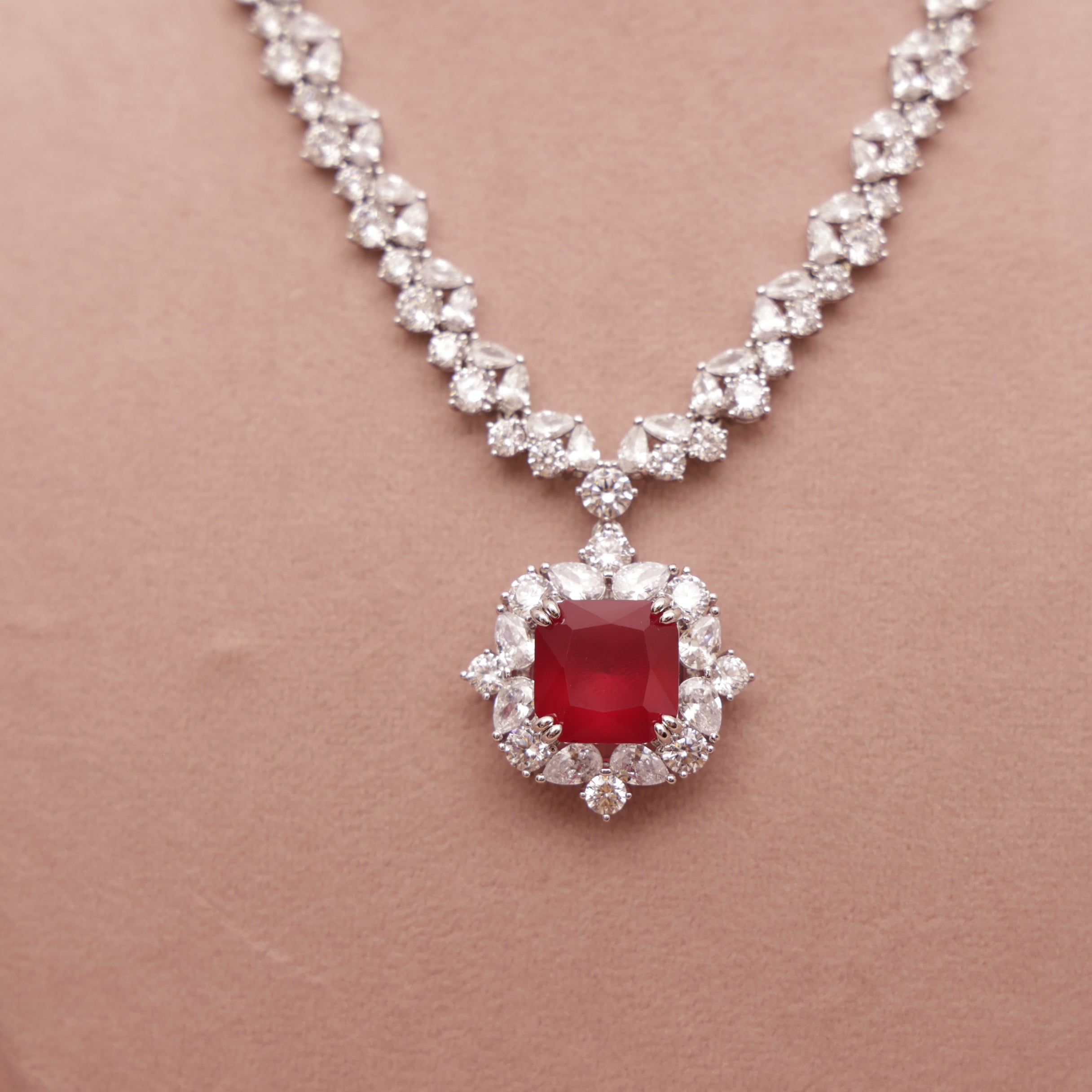 CZ Diamond  Necklace set